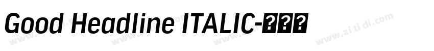 Good Headline ITALIC字体转换 Good Headline ITALIC字体转换